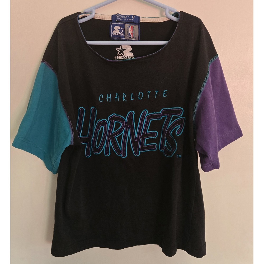 Vintage Womens Starter‎ Charlotte Hornets Shirt Size Small EUC!